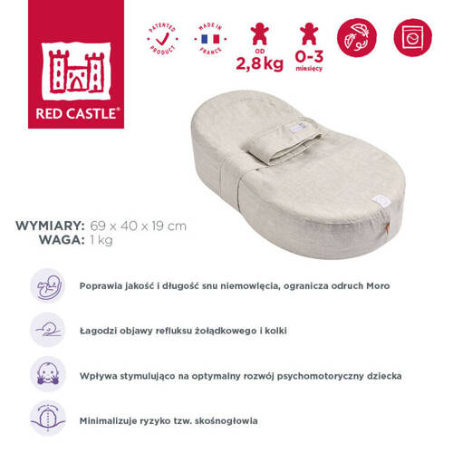 Red Castle Ergonomiczny materac dla niemowląt Cocoonababy Linen