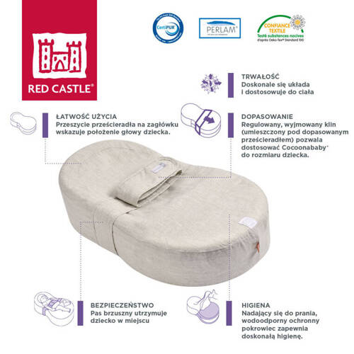 Red Castle Ergonomiczny materac dla niemowląt Cocoonababy Linen